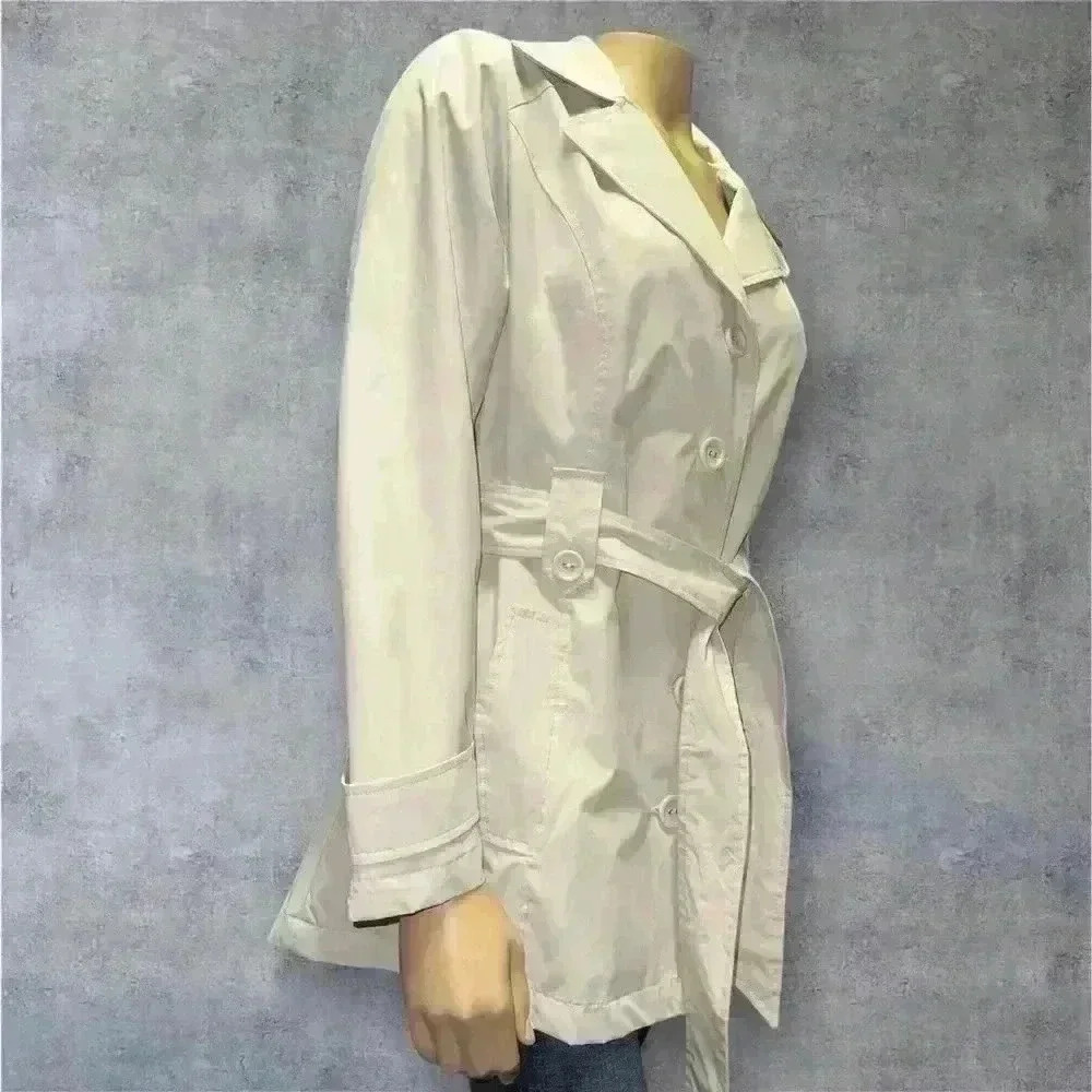 White Stag Classic women’s trench coat Belted Jacket Women’s Sz S 4-6 - Picture 8 of 14